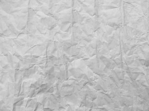 Crumpled white paper background