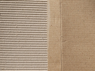 Torn cardboard sheet, brown paper box texture