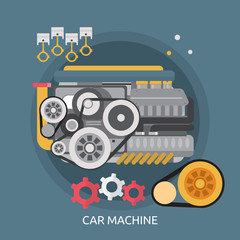 Obraz premium Car Machine Conceptual Design