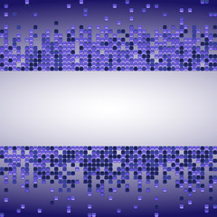 Obraz premium Vector shiny background with purple sequins. Horizontal background with dispersed particles. Vector illustration. Perfect for greeting card, banners, decoration, backdrop with place for text