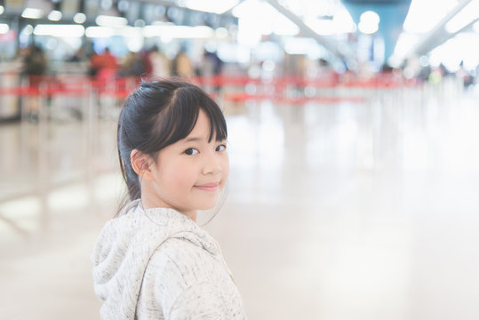 Asian girl at the airport