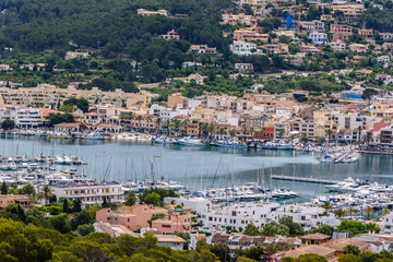 Fototapeta premium Port d'Andratx, Mallorca - old village in bay with beautiful coast - spain