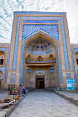 Fototapeta na wymiar Entrance to the old madrassa, Khiva