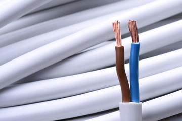 Electrical cable closeup