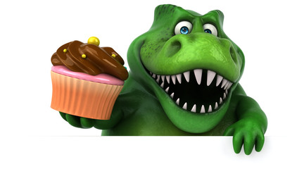 Fun dinosaur - 3D Illustration © Julien Tromeur