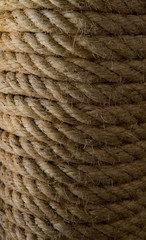 Turn of rope around a pole, suitable for background