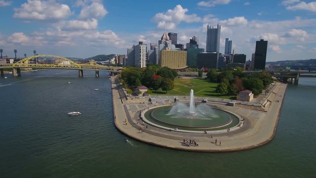 Aerial Pennsylvania Pittsburgh September 2016 4K