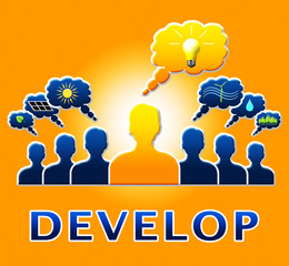 Develop People Meaning Growth Progress 3d Illustration