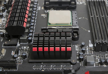 Installing the processor on the motherboard