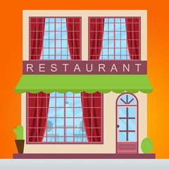 Restaurant Dinner Showing Gourment Food 3d Illustration