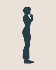 Sexy women silhouette. Fashion mannequin. Vector Illustration