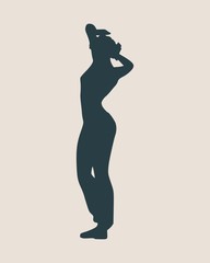 Sexy women silhouette. Fashion mannequin. Vector Illustration