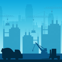 Skyscraper Construction Displaying Building Condos 3d Illustration
