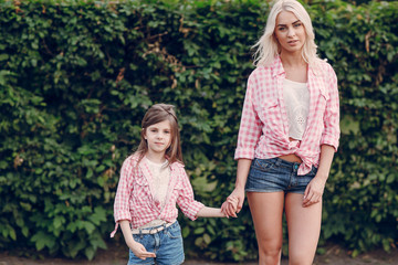 Fototapeta premium young family mother and daughter