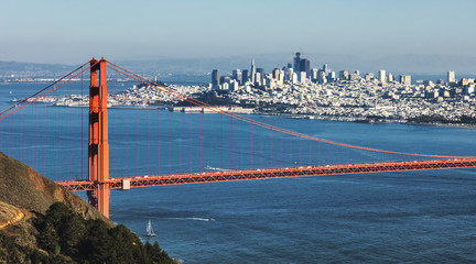 San Francisco with the Golden Gate bridge