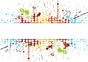 abstract Bright colored striped. splatter colored.