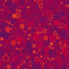 Abstract colorful background from different circles. Random placed spheres. Vector illustration