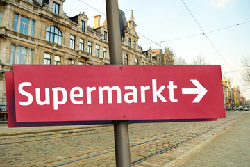 Obraz premium Schild 211 - Supermarkt