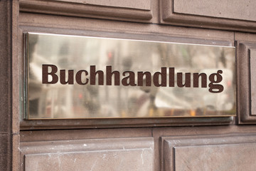 Obraz premium Schild 205 - Buchhandlung