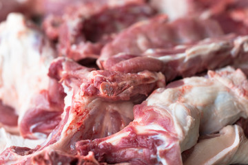 Raw meat with bone