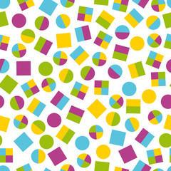 Seamless primitive geometric patterns for tissue and postcards. Trendy hipsters modern color background. Trendy geometric elements memphis card. Vector illustration
