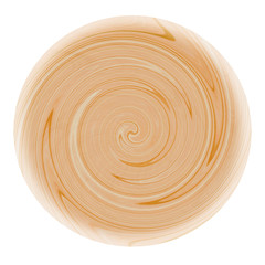 Fototapeta premium Wood Grain Texture Blank Circle Wooden Button Isolated on White Background
