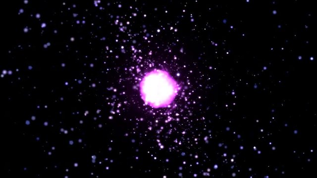 Abstract Rotating Particle Sphere Animation - Loop Purple