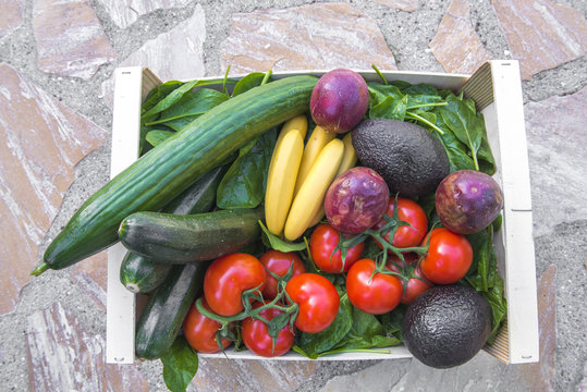panier de fruits et légumes 