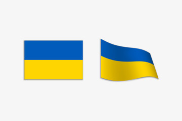 The national flag of Ukraine vector illustration.