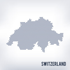 Vector hexagon map of Switzerland on a gray background