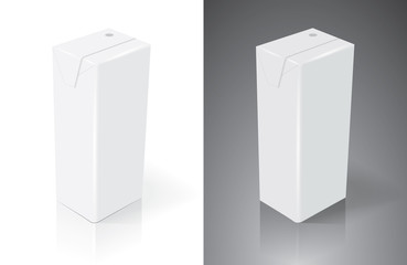 Cardboard packing for your logo and design. Easy to change colors. Mock Up. Vector EPS 10