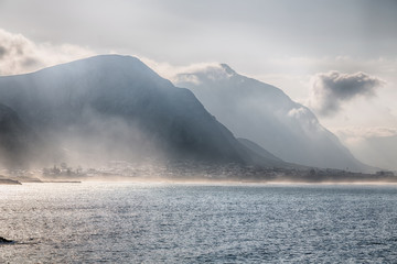    in south africa coastline    and light
