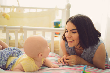 Mother Looking at Son