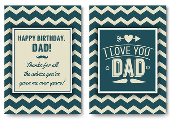 Dad birthday card with words of love