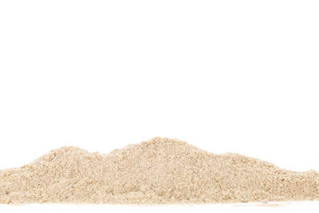 Fototapeta na wymiar Pile of sand isolated on white background.