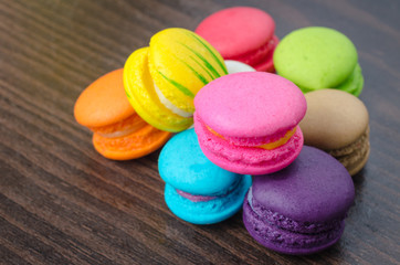 macaroons variety closeup