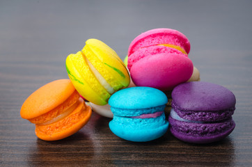 macaroons variety closeup