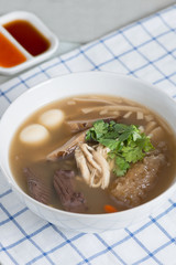 Fish maw soup or Chinese soup.