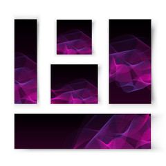 Vector abstract background, purple on black