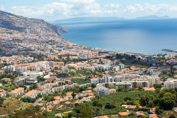 Fototapeta premium Panoramic view of Funchal on Madeira Island. Portugal