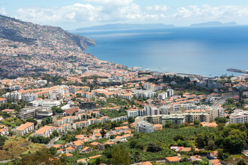 Fototapeta na wymiar Panoramic view of Funchal on Madeira Island. Portugal