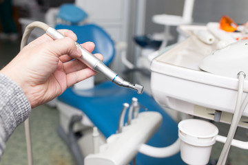 Instruments of a dentist in the clinic