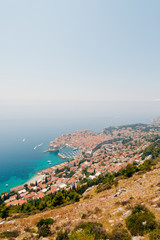 Fototapeta na wymiar Dubrovnik Old Town view from the observation deck. Croatia.