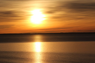 Sunrise colors on the Lake