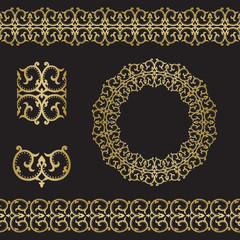 Seamless floral tiling border