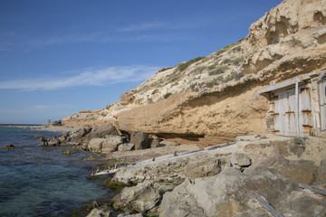 Fishing Huts, Comte Beach; Ibiza