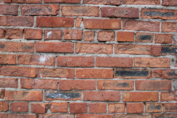 Naklejka premium old wall of red brick