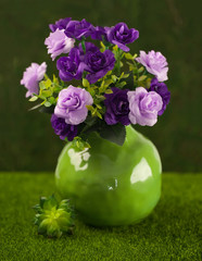 Vase for flowers of round shape,