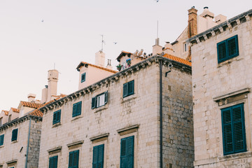 Fototapeta na wymiar Dubrovnik Old Town, Croatia. Inside the city, views of streets and houses. Photos inside the city.