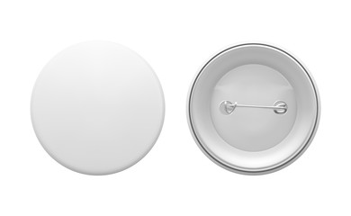 Blank white round pin